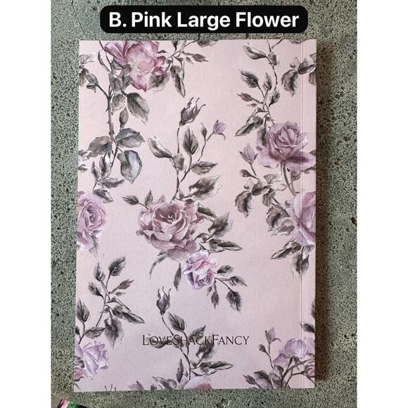 LoveShackFancy Rose Printed Blank Paper Notebooks-Choose 1 of 4 Different Styles - Picture 4 of 5